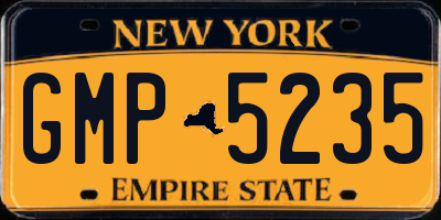 NY license plate GMP5235