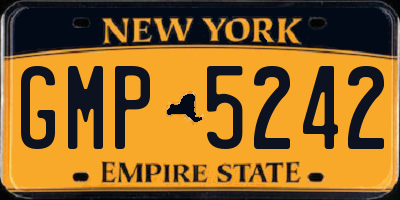 NY license plate GMP5242