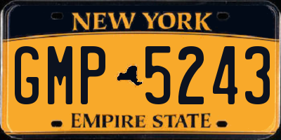 NY license plate GMP5243