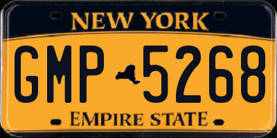 NY license plate GMP5268