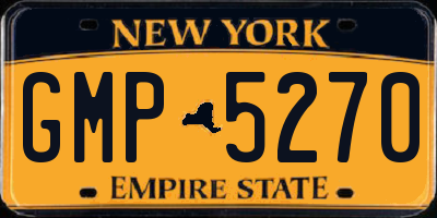 NY license plate GMP5270