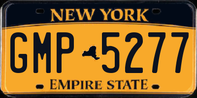 NY license plate GMP5277