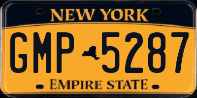NY license plate GMP5287