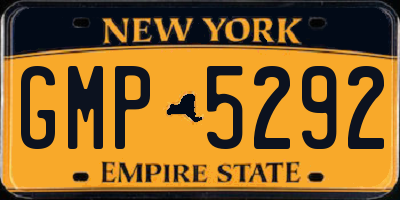 NY license plate GMP5292