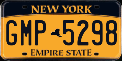 NY license plate GMP5298