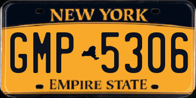 NY license plate GMP5306