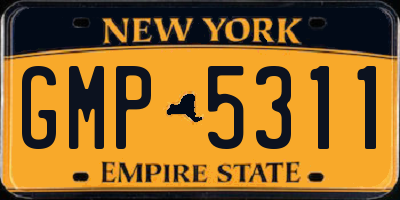 NY license plate GMP5311
