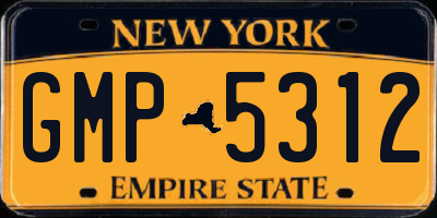 NY license plate GMP5312