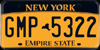 NY license plate GMP5322