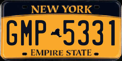 NY license plate GMP5331