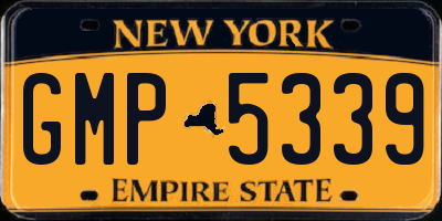 NY license plate GMP5339