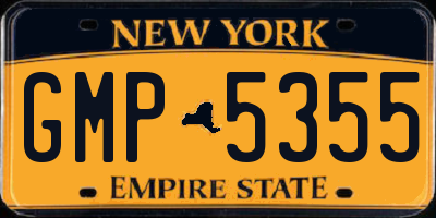 NY license plate GMP5355