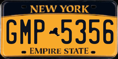 NY license plate GMP5356