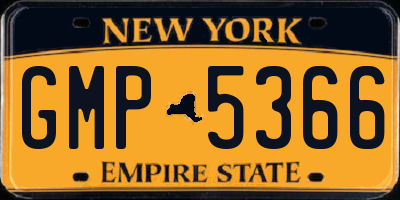 NY license plate GMP5366