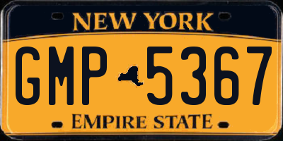 NY license plate GMP5367