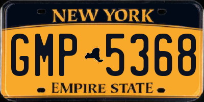 NY license plate GMP5368