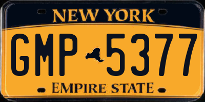 NY license plate GMP5377