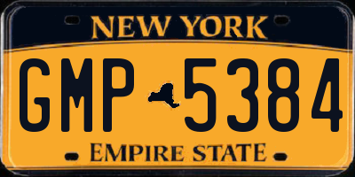 NY license plate GMP5384