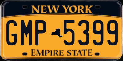 NY license plate GMP5399