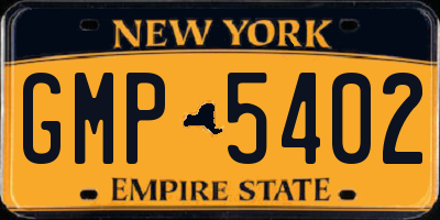 NY license plate GMP5402