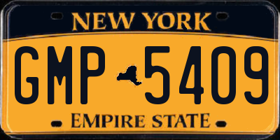 NY license plate GMP5409