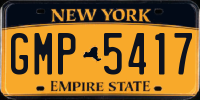 NY license plate GMP5417