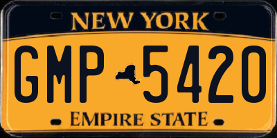 NY license plate GMP5420