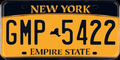 NY license plate GMP5422