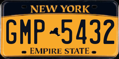 NY license plate GMP5432
