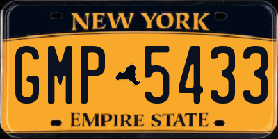 NY license plate GMP5433