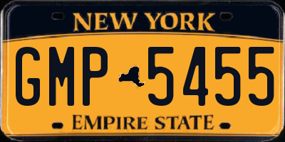 NY license plate GMP5455