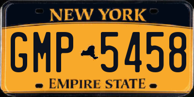 NY license plate GMP5458