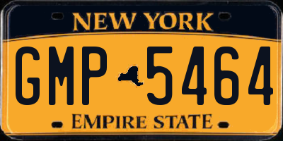 NY license plate GMP5464
