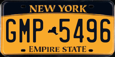 NY license plate GMP5496