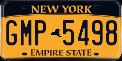 NY license plate GMP5498