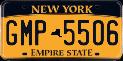 NY license plate GMP5506