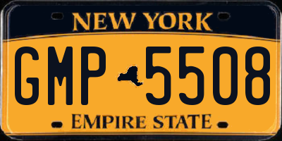 NY license plate GMP5508