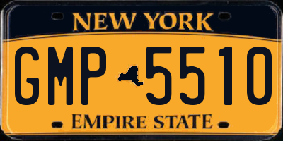 NY license plate GMP5510