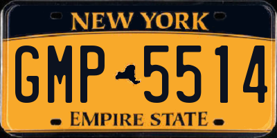 NY license plate GMP5514
