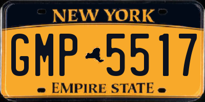NY license plate GMP5517