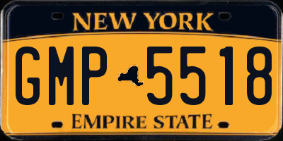 NY license plate GMP5518