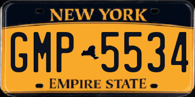 NY license plate GMP5534