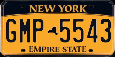 NY license plate GMP5543