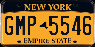 NY license plate GMP5546