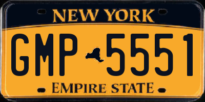 NY license plate GMP5551