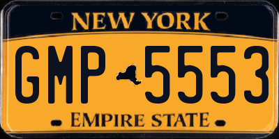 NY license plate GMP5553