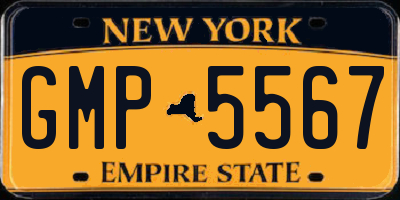 NY license plate GMP5567