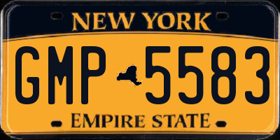 NY license plate GMP5583