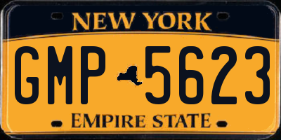 NY license plate GMP5623