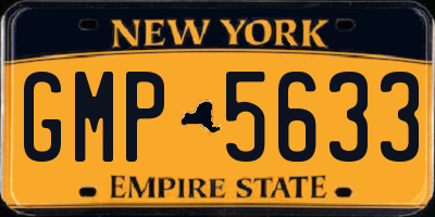NY license plate GMP5633